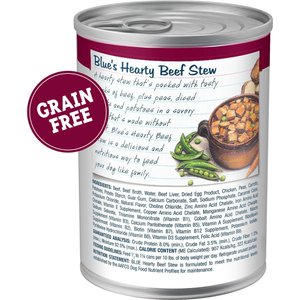 Blue Buffalo Blue’s Stew Hearty Beef Stew Grain-Free Canned Dog Food, 12.5-oz, case of 12