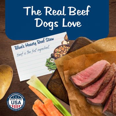 Show full view: Blue Buffalo Blue’s Stew Hearty Beef Stew Grain-Free Canned Dog Food, 12.5-oz, case of 12 slide 4 of 12