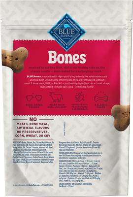 Show full view: Blue Buffalo Bones Classic Biscuits Beef Dog Treats, 16-oz bag, Large slide 3 of 11