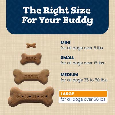 Show full view: Blue Buffalo Bones Classic Biscuits Beef Dog Treats, 16-oz bag, Large slide 7 of 11