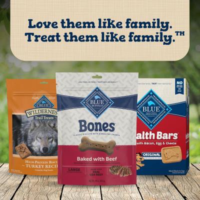 Show full view: Blue Buffalo Bones Classic Biscuits Beef Dog Treats, 16-oz bag, Large slide 10 of 11