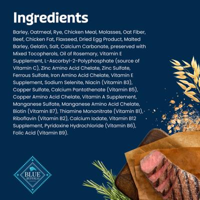 Show full view: Blue Buffalo Bones Classic Biscuits Beef Dog Treats, 16-oz bag, Medium slide 6 of 10