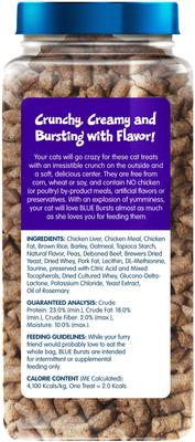 Show full view: Blue Buffalo Bursts with Delish Liver & Beef Cat Treats, 12-oz tub slide 3 of 11