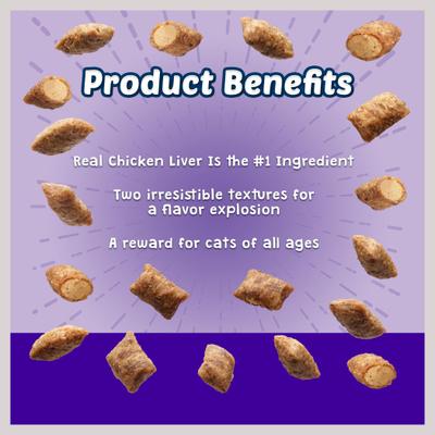 Show full view: Blue Buffalo Bursts with Delish Liver & Beef Cat Treats, 12-oz tub slide 5 of 11