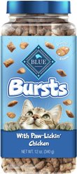 Blue Buffalo Bursts with Paw-Licken Chicken Cat Treats, 12-oz tub