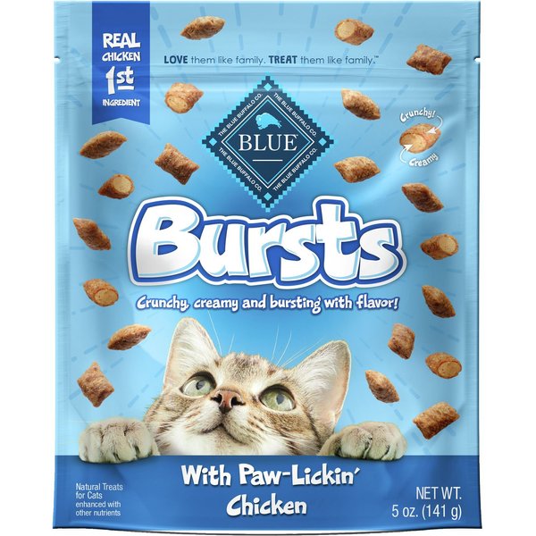 Blue Buffalo Bursts with Paw-Licken Chicken Cat Treats