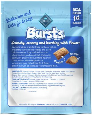 Show full view: Blue Buffalo Bursts with Paw-Licken Chicken Cat Treats, 5-oz bag slide 3 of 11