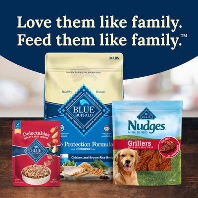 Show full view: Blue Buffalo Delectables Beef Dinner Natural Wet Dog Food, 3-oz pouch, case of 24 slide 9 of 10