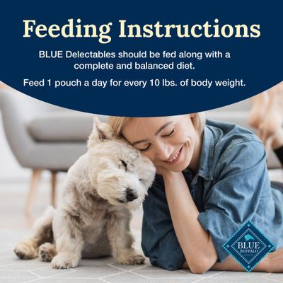 Show full view: Blue Buffalo Delectables Beef Dinner Natural Wet Dog Food, 3-oz pouch, case of 24 slide 10 of 10