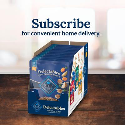 Show full view: Blue Buffalo Delectables Chicken Dinner Natural Wet Dog Food 3-oz pouch, case of 24 slide 10 of 11