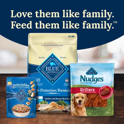 Show full view: Blue Buffalo Delectables Chicken Dinner Natural Wet Dog Food 3-oz pouch, case of 24 slide 9 of 11