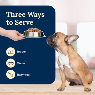 Show full view: Blue Buffalo Delectables Chicken Dinner Natural Wet Dog Food 3-oz pouch, case of 24 slide 8 of 11