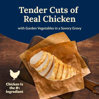 Show full view: Blue Buffalo Delectables Chicken Dinner Natural Wet Dog Food 3-oz pouch, case of 24 slide 4 of 11