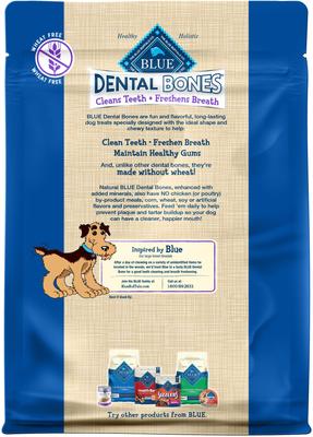 Show full view: Blue Buffalo Dental Bones Large Breed Dog Dental Treats, 17 count slide 4 of 12