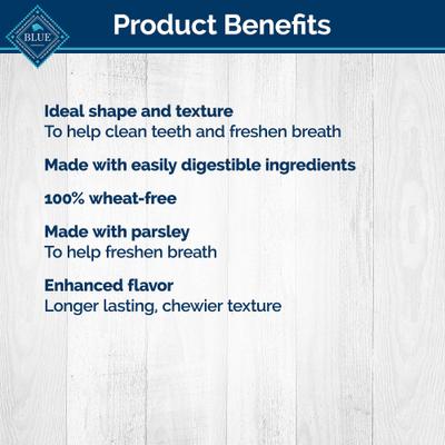 Show full view: Blue Buffalo Dental Bones Large Breed Dog Dental Treats, 17 count slide 10 of 12