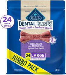 Blue Buffalo Dental Bones Large Breed Dog Dental Treats, 24 count