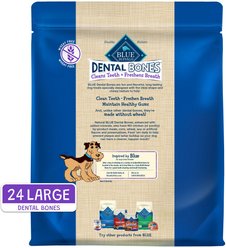 Blue Buffalo Dental Bones Large Breed Dog Dental Treats, 24 count slide 2 of 9