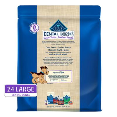 Show full view: Blue Buffalo Dental Bones Large Breed Dog Dental Treats, 24 count slide 3 of 12