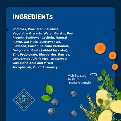 Show full view: Blue Buffalo Dental Bones Large Breed Dog Dental Treats, 24 count slide 6 of 12