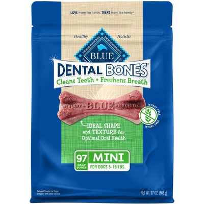 Blue Buffalo Blue Buffalo Dental Bones Mini All Natural Rawhide-Free Dental Dog Treats, 97 count