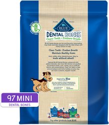 Blue Buffalo Dental Bones Mini All Natural Rawhide-Free Dental Dog Treats, 97 count slide 2 of 9