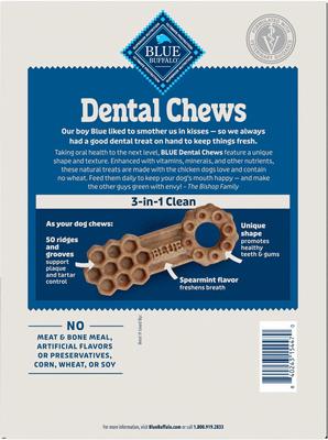 Show full view: Blue Buffalo Large Natural Chicken & Spearmint Dental Dog Chews Treats, 28 count slide 3 of 12