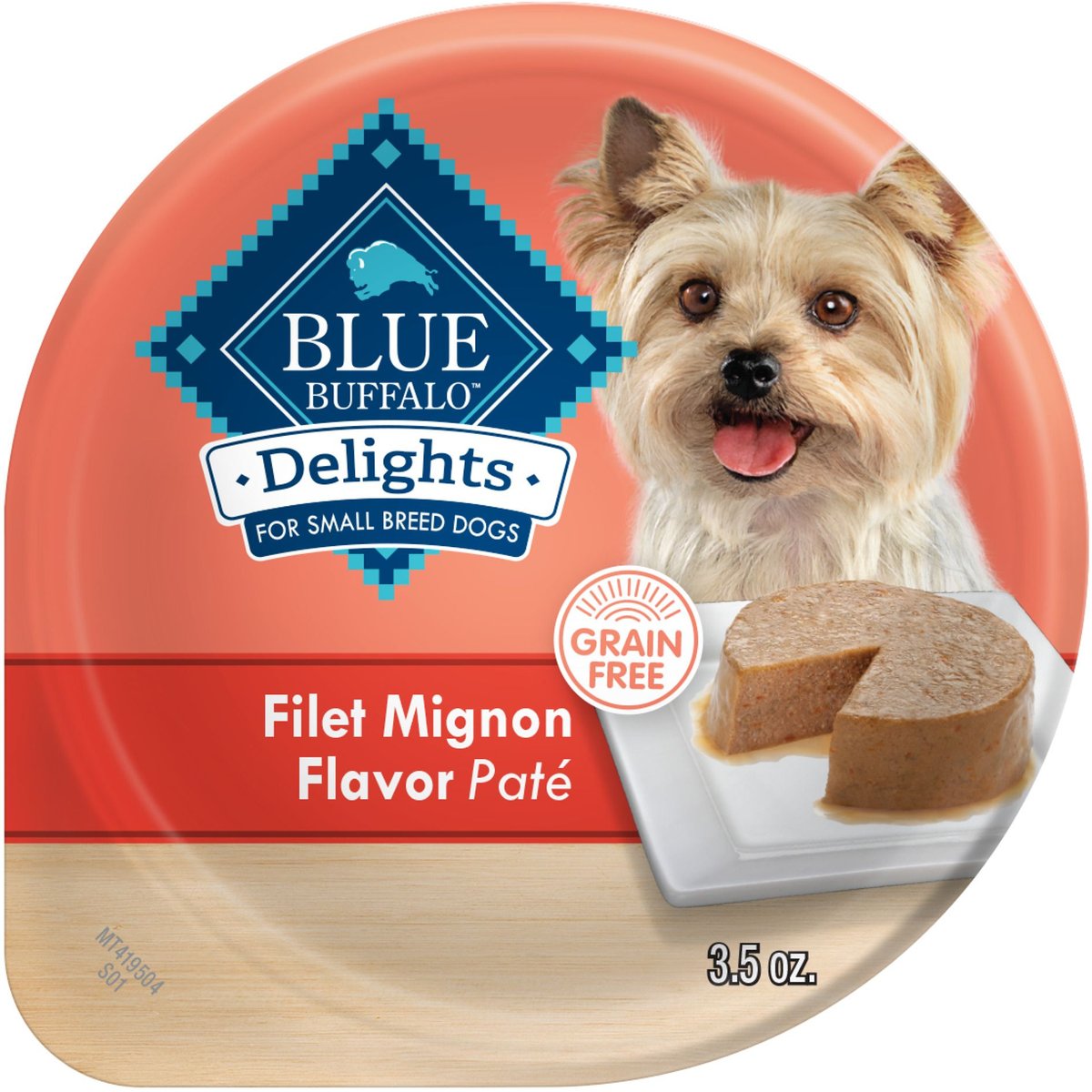 Blue Buffalo Divine Delights Filet Mignon Flavor Pate Dog Food Trays, 3.5-oz, case of 12