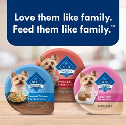 Blue Buffalo Divine Delights Gravy Variety Pack Filet Mignon & NY Strip Flavor Dog Food Trays, 3.5-oz, case of 12 slide 2 of 9