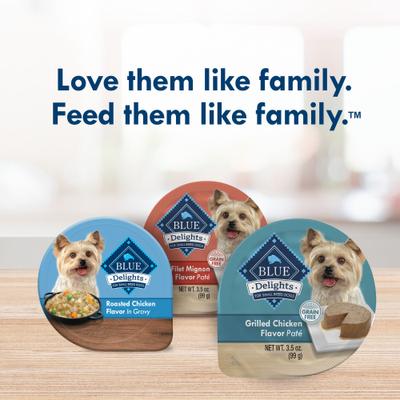 Show full view: Blue Buffalo Divine Delights Grilled Chicken Flavor Pate Dog Food Trays, 3.5-oz, case of 12 slide 10 of 12