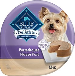 Blue Buffalo Divine Delights Porterhouse Flavor Pate Dog Food Trays, 3.5-oz, case of 12