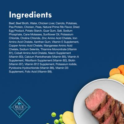 Show full view: Blue Buffalo Divine Delights Prime Rib Flavor Hearty Gravy Dog Food Trays, 3.5-oz, case of 12 slide 6 of 12