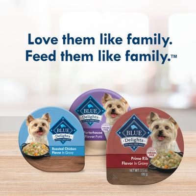 Show full view: Blue Buffalo Divine Delights Prime Rib Flavor Hearty Gravy Dog Food Trays, 3.5-oz, case of 12 slide 10 of 12