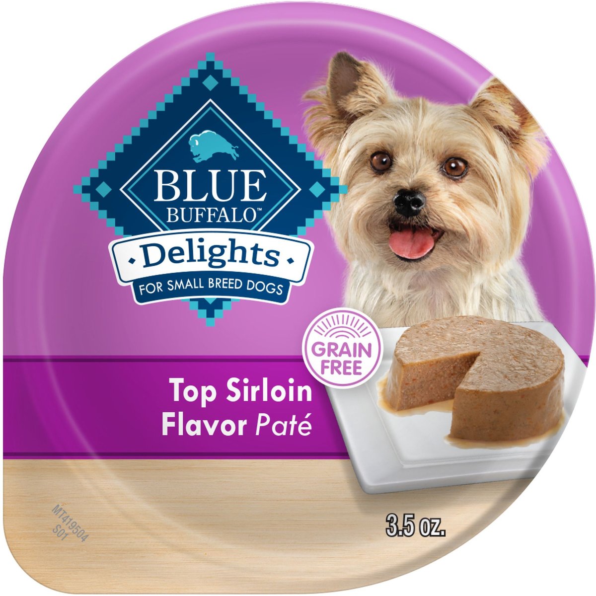 Blue Buffalo Divine Delights Top Sirloin Flavor Pate Dog Food Trays, 3.5-oz, case of 12