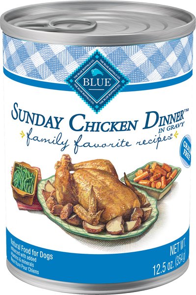 Blue Buffalo Family Favorite Grain-Free Recipes Sunday Chicken Dinner Canned Dog Food, 12.5-oz, case of 12