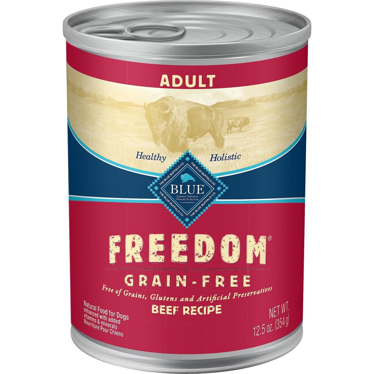 Blue Buffalo Freedom Beef Canned Dog Food, 12.5-oz, 12 ct