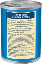 Blue Buffalo Freedom Adult Chicken Recipe Grain-Free Canned Dog Food, 12.5-oz, case of 12 slide 2 of 7