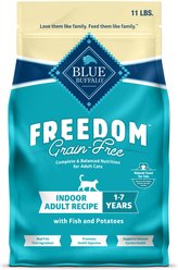 Blue Buffalo Freedom Adult Fish Recipe Grain-Free Dry Cat Food, 11-lb bag