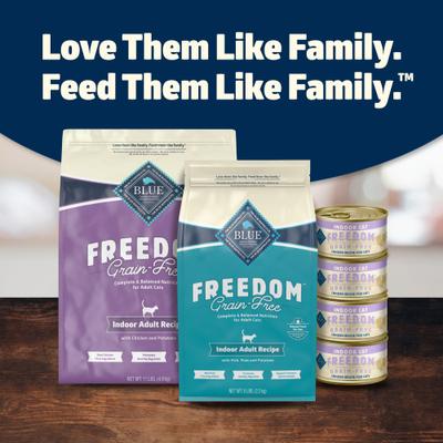 Show full view: Blue Buffalo Freedom Adult Fish Recipe Grain-Free Dry Cat Food, 5-lb bag slide 10 of 12