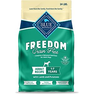 Blue Buffalo Freedom Adult Grain-Free Lamb & Potatoes Dry Dog Food, 24-lb bag