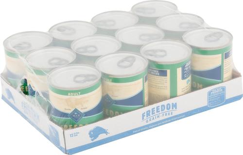 Show full view: Blue Buffalo Freedom Adult Lamb Recipe Grain-Free Canned Dog Food, 12.5-oz can, bundle of 24  slide 3 of 10