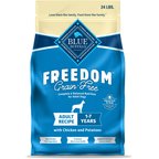 Blue Buffalo Freedom Complete & Balanced Nutrition Adult Grain-Free Chicken & Potatoes Dry Dog Food, 24-lb bag