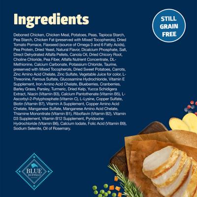 Show full view: Blue Buffalo Freedom Complete & Balanced Nutrition Adult Grain-Free Chicken & Potatoes Dry Dog Food, 24-lb bag slide 5 of 11