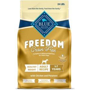 Blue Buffalo Freedom Healthy Weight Adult Grain-Free Chicken & Potatoes Dry Dog Food, 24-lb bag