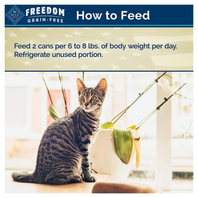 Show full view: Blue Buffalo Freedom Indoor Adult Chicken Recipe Grain-Free Canned Cat Food, 3-oz, case of 24 slide 8 of 10