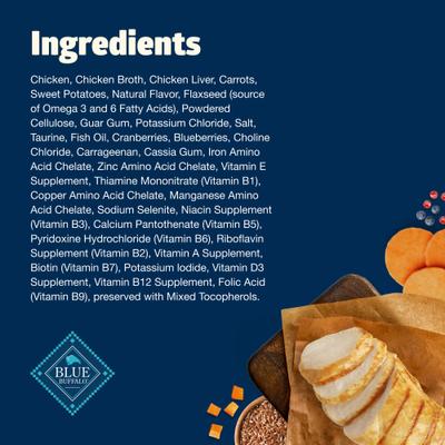 Show full view: Blue Buffalo Freedom Indoor Adult Chicken Recipe Grain-Free Canned Cat Food, 5.5-oz, case of 24 slide 6 of 12