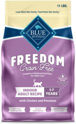 Blue Buffalo Freedom Indoor Adult Chicken Recipe Grain-Free Dry Cat Food, 11-lb bag