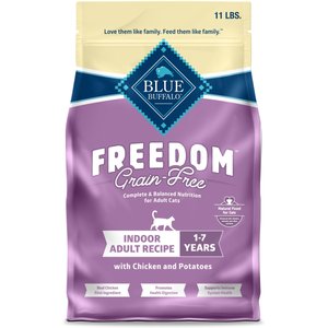 Blue Buffalo Freedom Indoor Adult Chicken Recipe Grain-Free Dry Cat Food, 11-lb bag