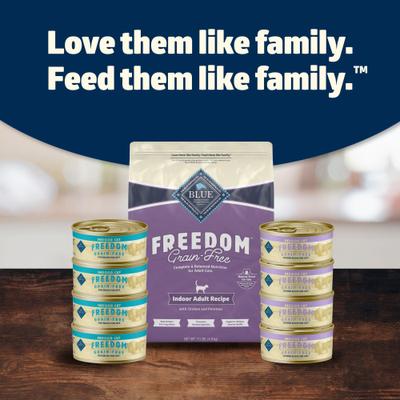Show full view: Blue Buffalo Freedom Indoor Adult Chicken Recipe Grain-Free Dry Cat Food, 11-lb bag slide 10 of 12