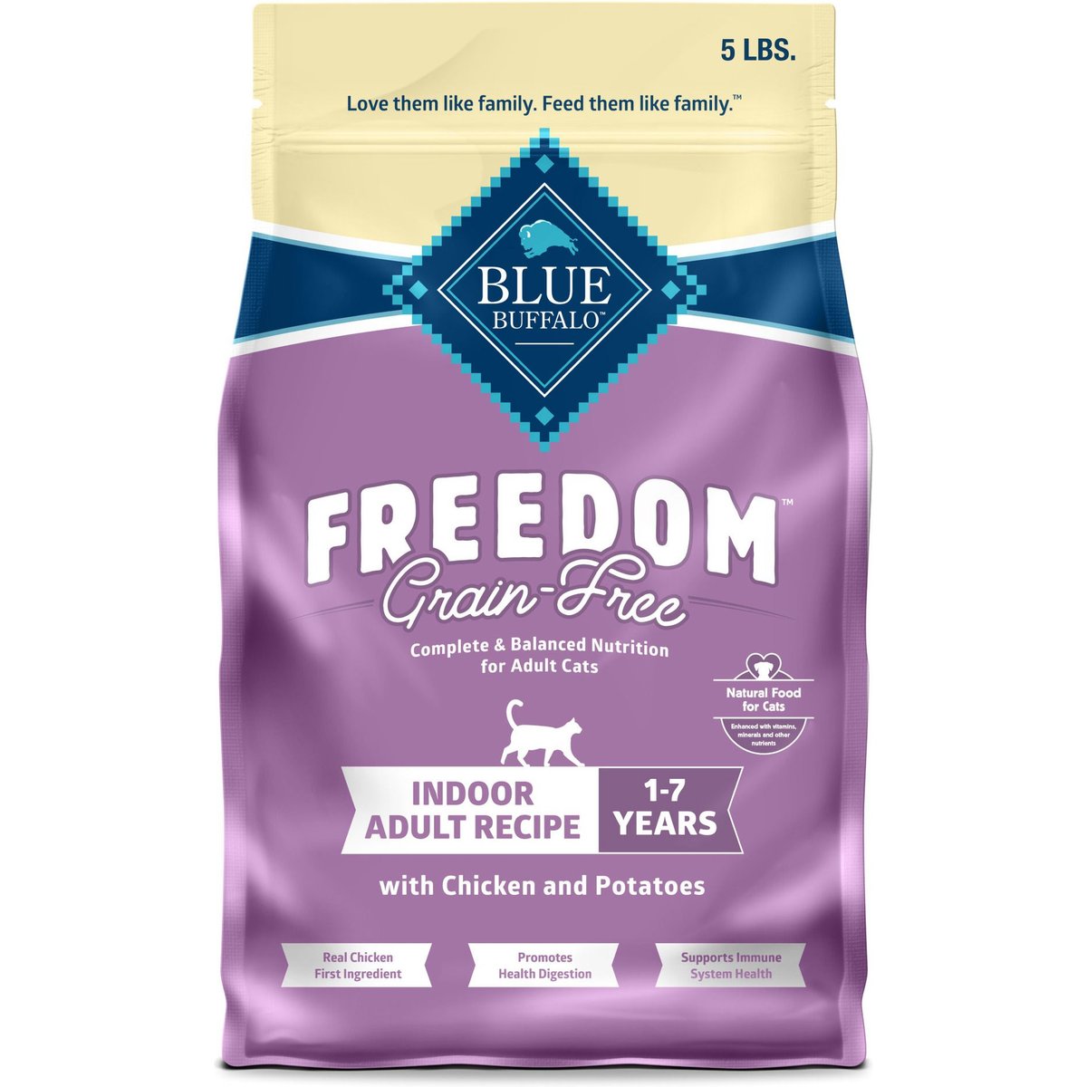 Blue Buffalo Freedom Chicken Indoor Cat Dry Food, 5 lb