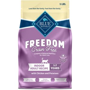 Blue Buffalo Freedom Indoor Adult Chicken Recipe Grain-Free Dry Cat Food, 5-lb bag